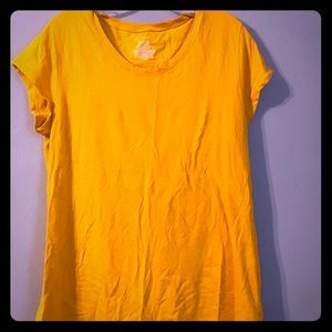 Mustard Yellow T shirt, comfortable, short sleeve.